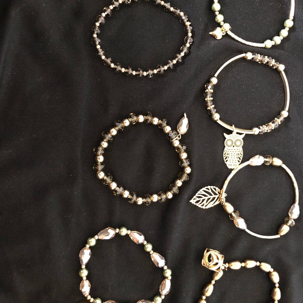 Stretch bracelets with charms